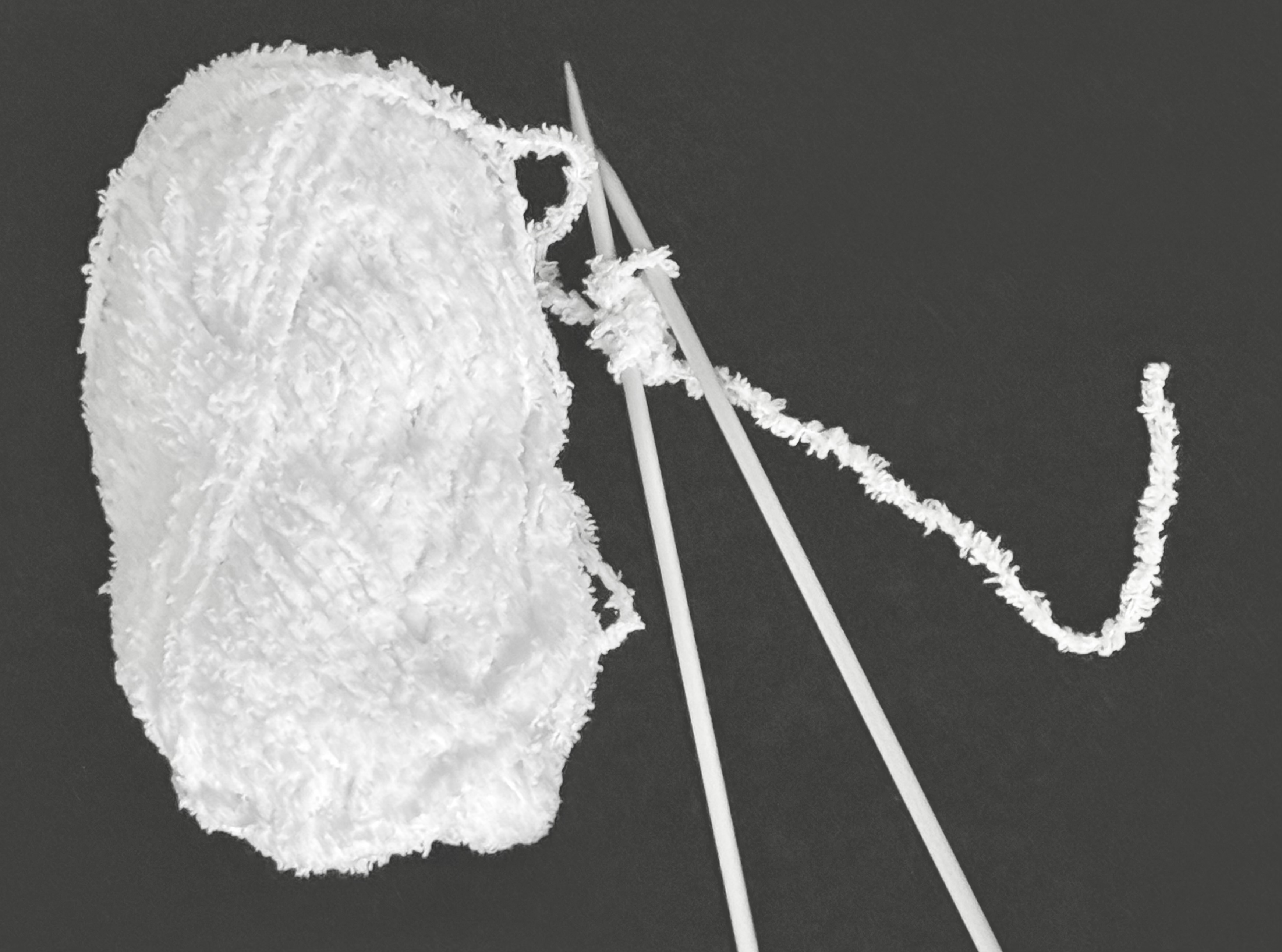 Knitting, crochet and weaving